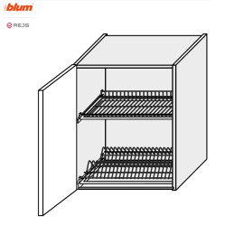Кухонна секція Мері верхня 60ВС/720 1дв Сушка Pro Blum  +  Rejs MR-479W/9003gl MiroMark
