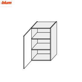 Кухонная секция Мери верхняя 50В/720 1дв Pro Blum MR-451W/9003gl MiroMark