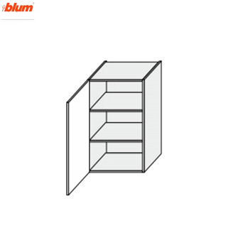 Кухонная секция Мери верхняя 50В/720 1дв Pro Blum MR-451W/9003gl MiroMark