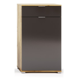 Комод 1Дв 1Ящ Луна / Luna Мат Лава - Дуб Крафт MiroMark LN-61-LV