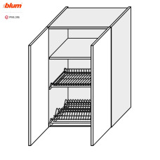 Кухонная секция Миллениум WG верхняя 80ВС/900 2дв Сушка Pro Blum  +  Rejs ML-584W/01 MiroMark