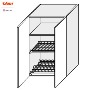 Кухонная секция Миллениум верхняя 80ВС/900 2дв Сушка Pro Blum + Rejs ML-584W/9003 MiroMark Кухонная секция Миллениум верхняя 80ВС/900 2дв Сушка Pro Blum + Rejs ML-584W/9003 MiroMark