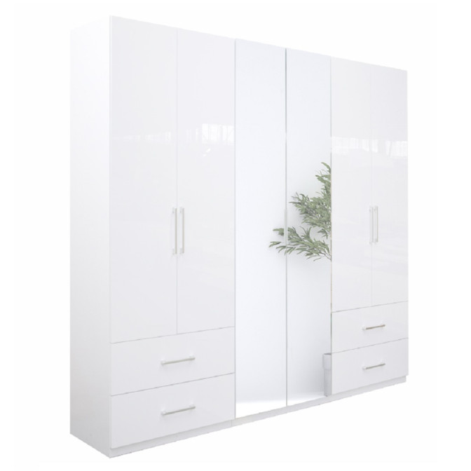 Шкаф 6Дв Альба / Alba Глянец Белый MiroMark AL-16-WB