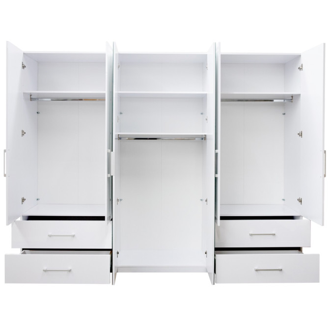 Шкаф 6Дв Альба / Alba Глянец Белый MiroMark AL-16-WB