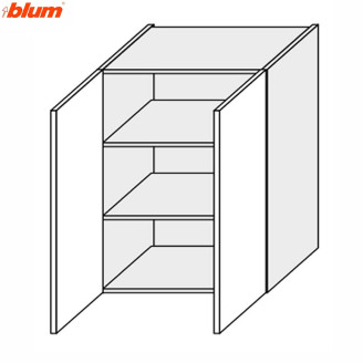 Кухонная секция Валенсия верхняя 60В/720 2дв Pro Blum VL-469W/9003 MiroMark