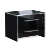 Тумба прикроватная 2Ящ Энни / Annie Глянец Чёрный MiroMark EN-52-BL