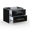 Тумба прикроватная 2Ящ Энни / Annie Глянец Чёрный MiroMark EN-52-BL