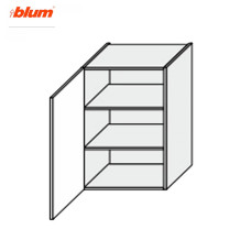 Кухонная секция Мери верхняя 40В/900 1дв Pro Blum MR-542W/9003gl MiroMark