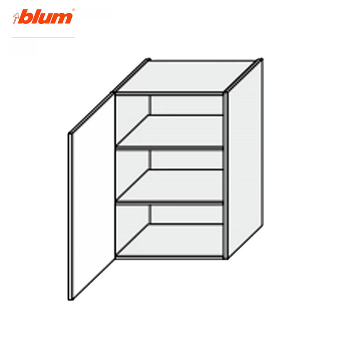 Кухонная секция Мери верхняя 40В/900 1дв Pro Blum MR-542W/9003gl MiroMark