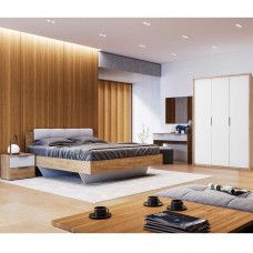 Комплект в спальню 3Дв Асти / Asti Глянец Белый - Дуб Крафт MiroMark