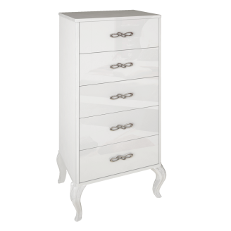 Комод 5Ящ Империя / Imperia Глянец Белый MiroMark MP-65-WB 