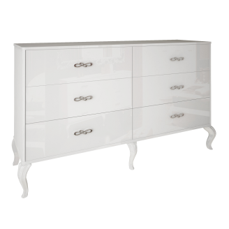 Комод 6Ящ Империя / Imperia Глянец Белый MiroMark MP-66-WB 