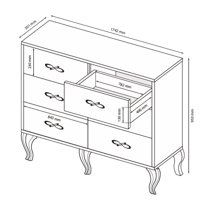 Комод Империя 6Ш MiroMark купить