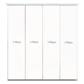 Шафа 4Дв без дзеркал Прованс / Provence Глянець Білий MiroMark PV-24-WB