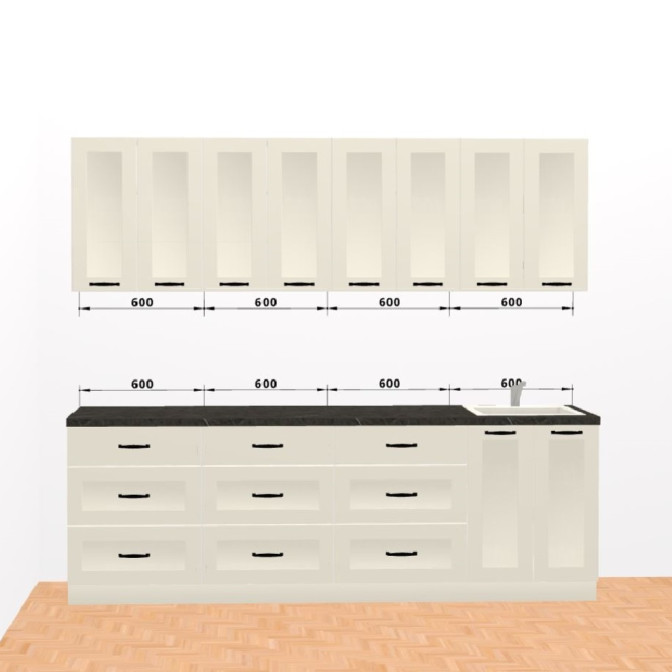 Кухня Винтаж 2,4 м Е 720 Стандарт MiroMark