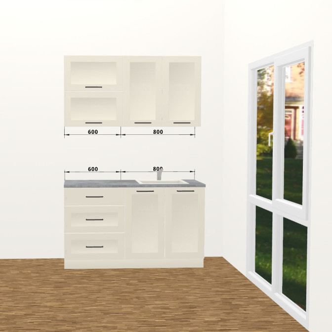 Кухня Винтаж 1,4 м В 720 Стандарт MiroMark