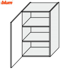 Кухонная секция Валенсия верхняя 45В/720 1дв Pro Blum VL-443W/9003 MiroMark