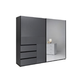 Шкаф-купе 2.5м 2Дв с зеркалом Вильма / Wilma Графит MiroMark WL-25-GT