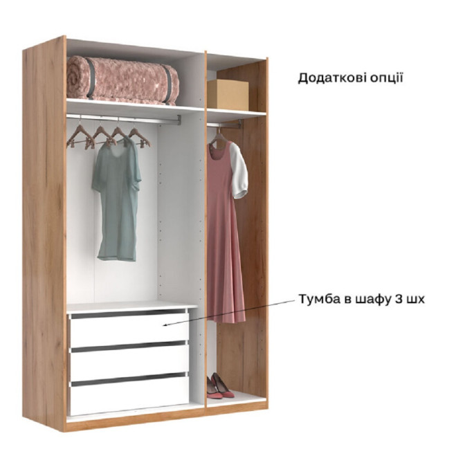 Шкаф 3Дв без зеркала Тедди / Teddy MiroMark купить