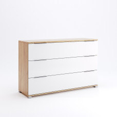 Комод 3Ящ Асти / Asti Глянец Белый - Дуб Крафт MiroMark AS-63-WB