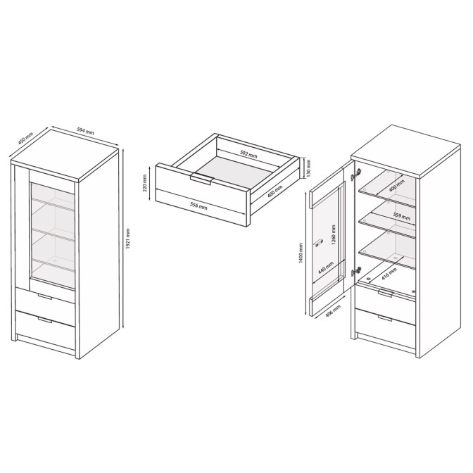 Сервант Асті 1Дв MiroMark купити