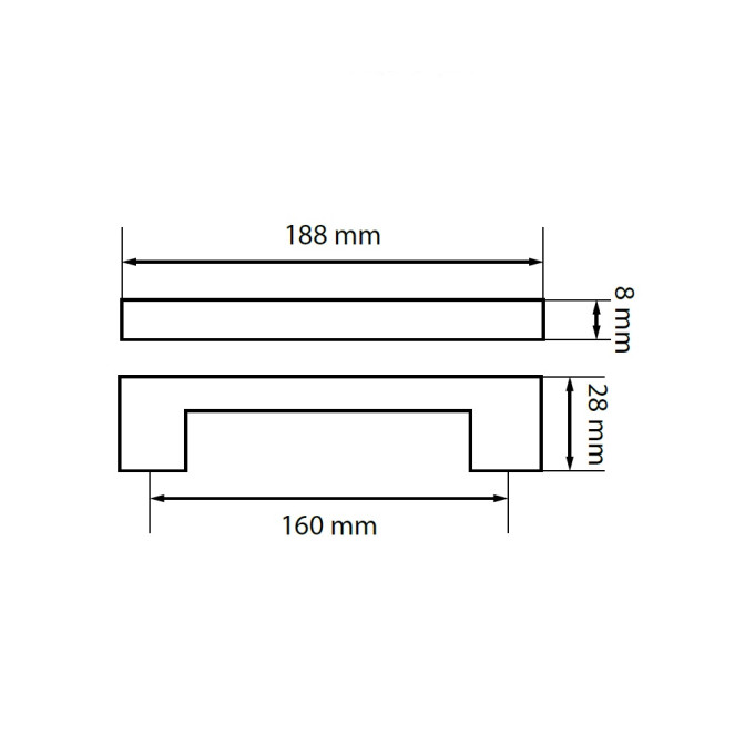 Ручка металлическая СС-160мм HL-25-GG MiroMark