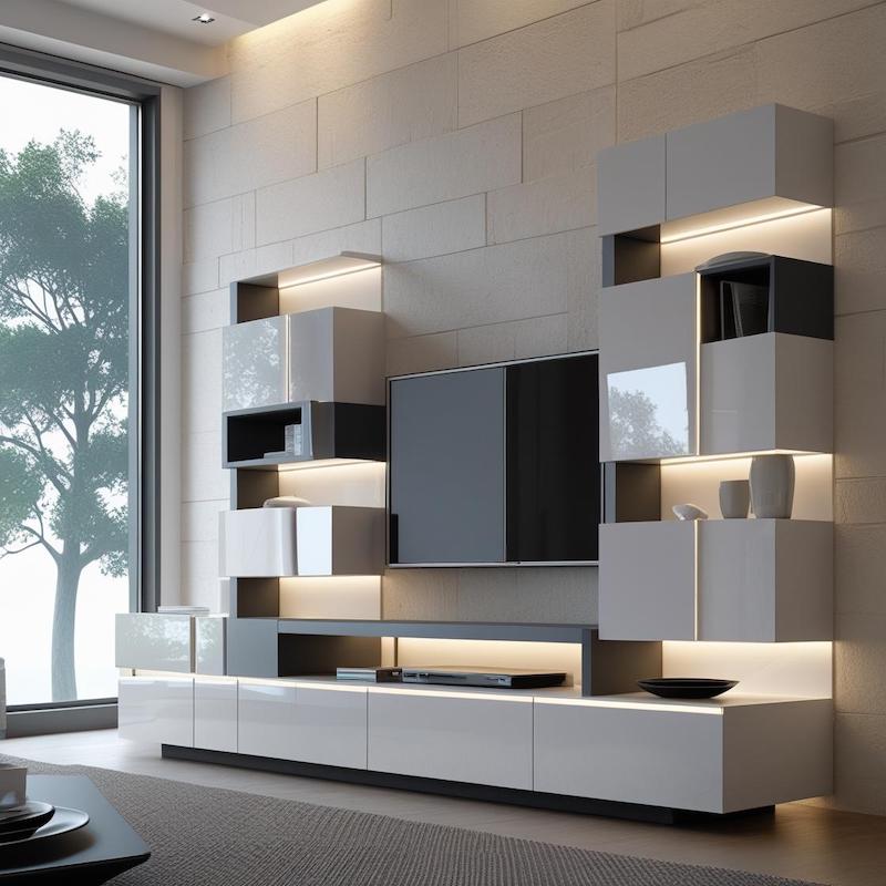 Купити стінку у вітальню з підсвіткою