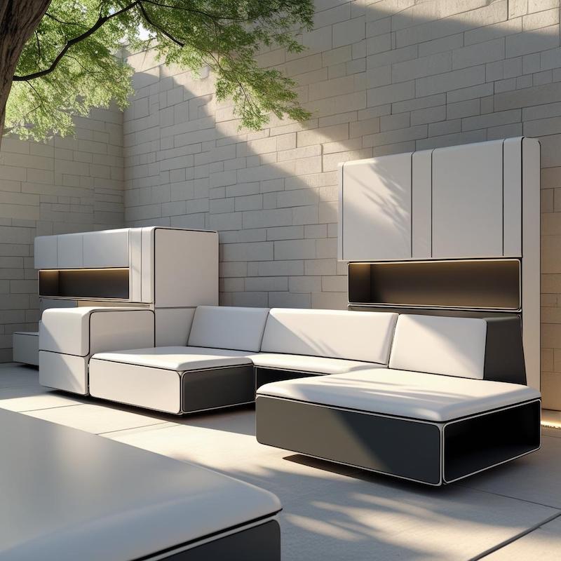 Сучасна модульна стінка у вітальню