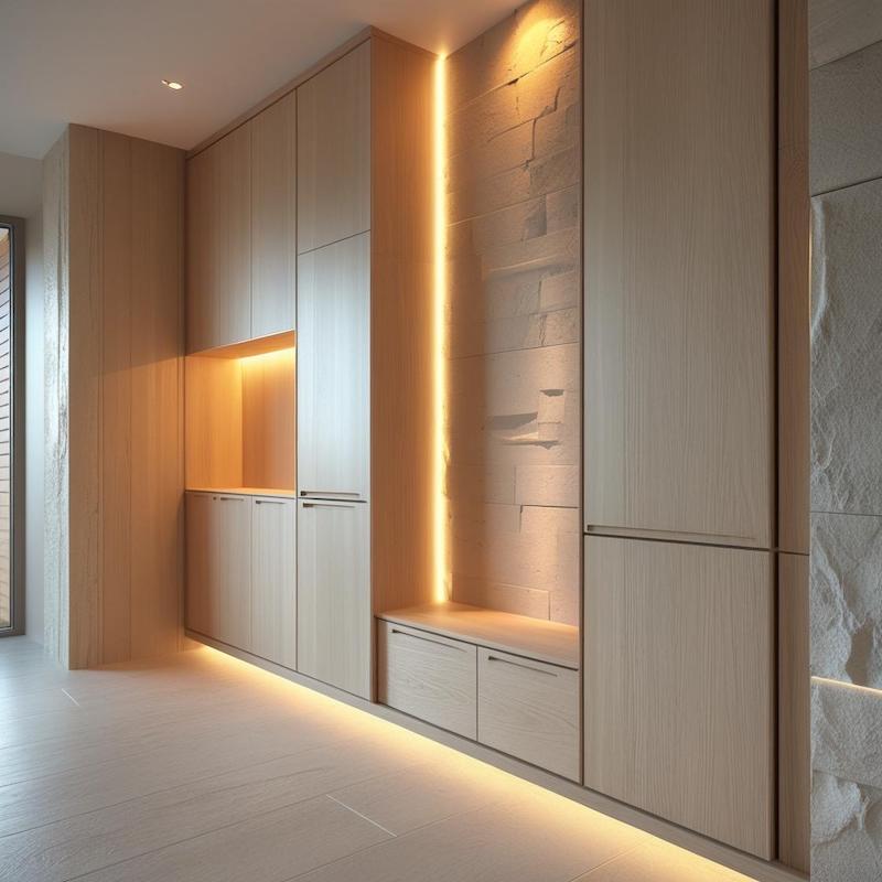 обувная тумба с дверцами и ящиками